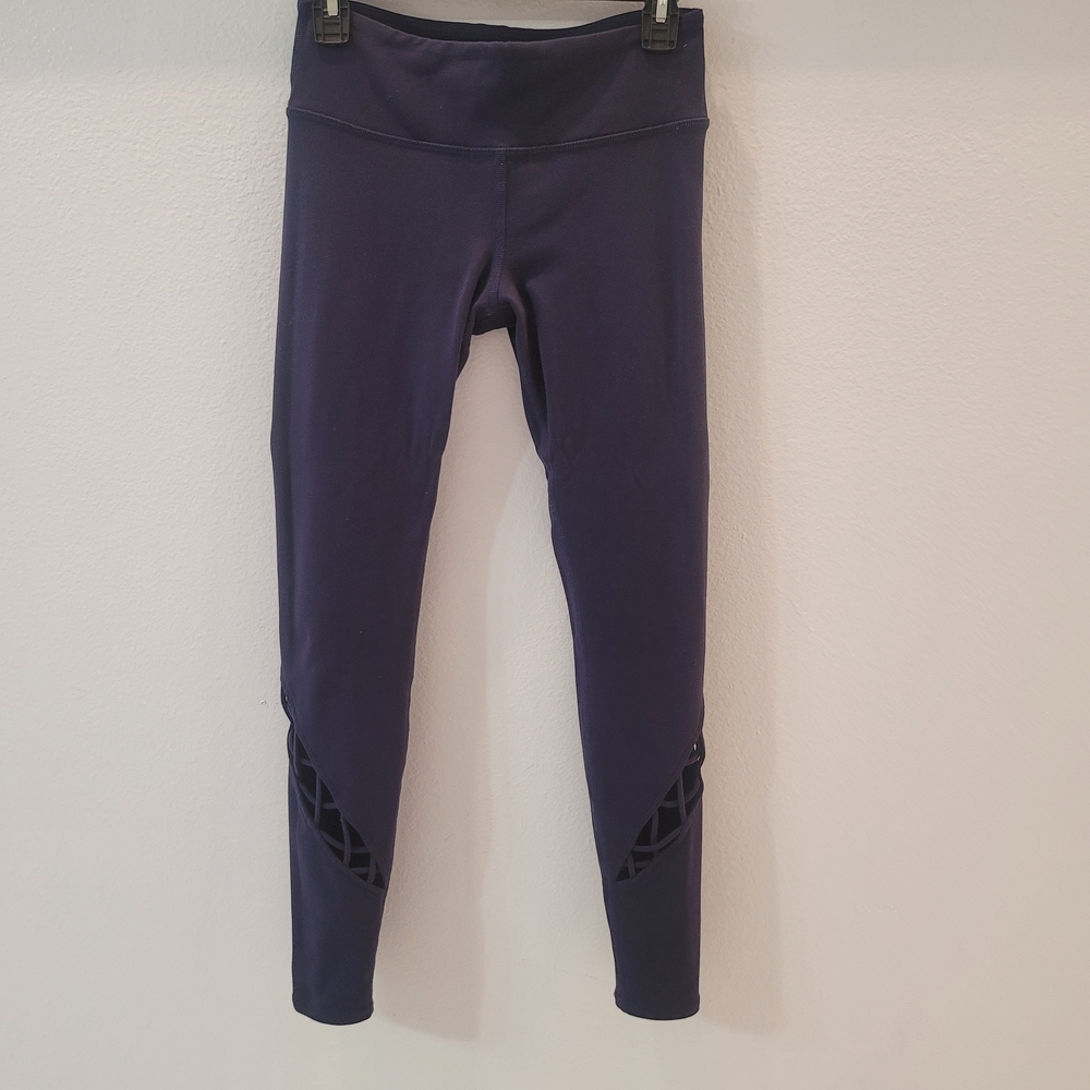 Alo Pants Womens S Blue Navy Legging Athletic Training Gym Yoga Stretch Entwine - Picture 2 of 11